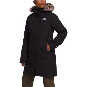 Women’s North Face Arctic Down Parka, size small, black.
